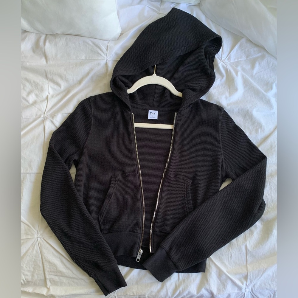 Aritzia TNA thermal zip hoodie